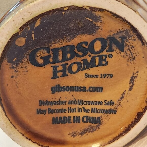 Gibson Home Glazed Ceramic Large Green/Brown Owl Coffee Cup Mug Collectible 12oz - Picture 2 of 5